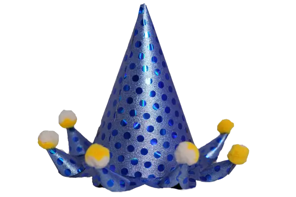 metallic glossy party hat 1