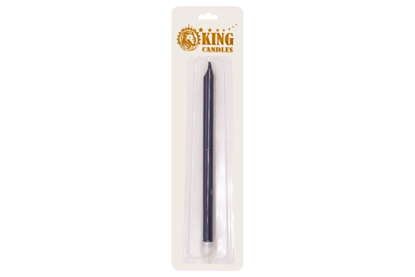 single tall black pencil candle 1