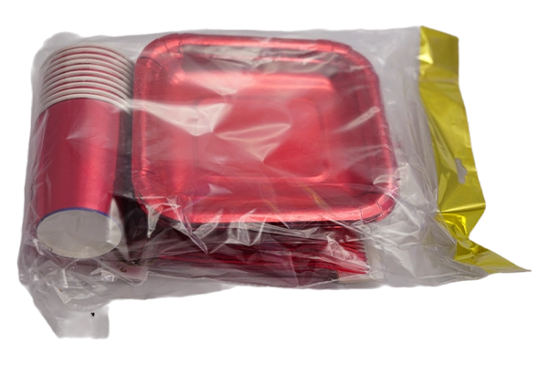 red metallic birthday party pack 1
