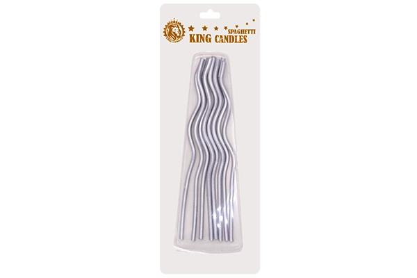 metallic macaroni candles set 1