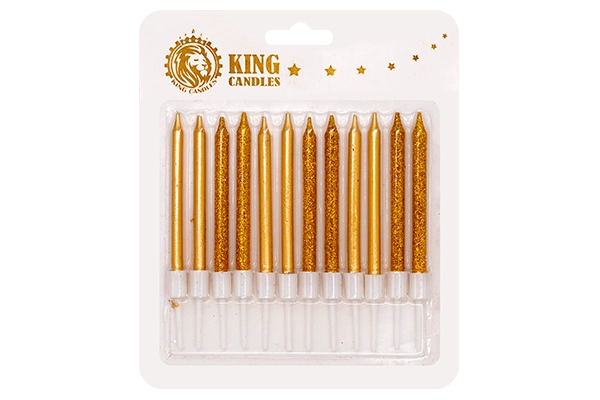 mixed metallic glitter birthday candles 1