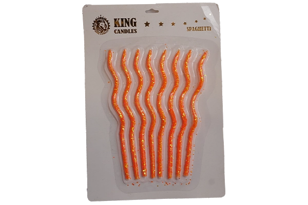 glittered macaroni cake candles 1