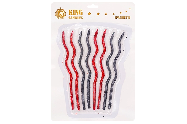 sequined macaroni cake candles 1