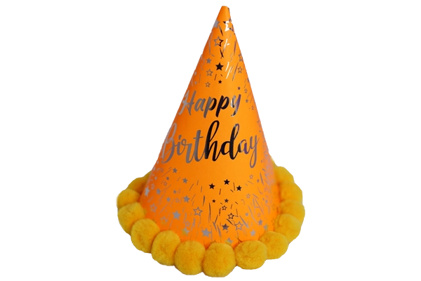 reflective holographic pom pom party hat 1