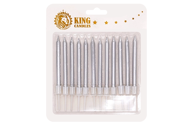 metallic cake candles set 1