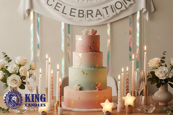 Creative Ideas for Candle Arrangements and Cake Decoration